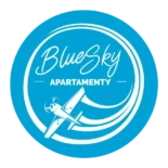Blue Sky Apartamenty Zator obok Energylandii logo niebieskie